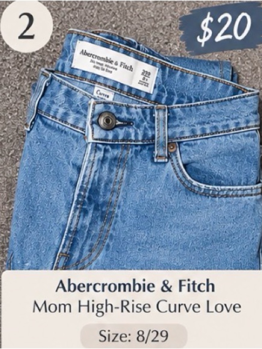 Abercrombie & Fitch Men's Relaxed Mom Jeans - Light Blue Denim